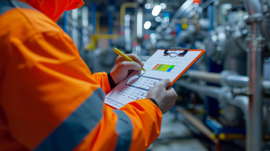 Technician completing a Test and Tag SWMS, documenting safety procedures and compliance requirements.