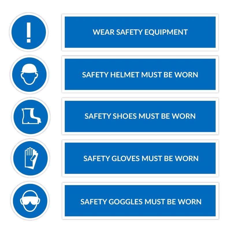 Test and Tag requirements: wear safety equipment, including safety helmet, shoes, gloves, and goggles, to ensure compliance and protection.